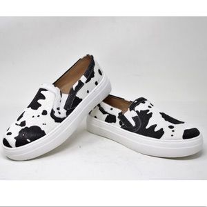 NWT Cow Print Sneakers